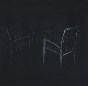 Painting "furniture" by Belgian artist & painter Axel van Ickx