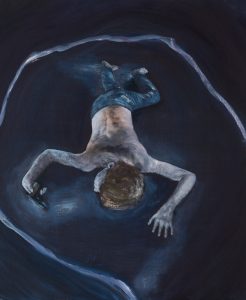 Painting "ME is dead" by Belgian artist & painter Axel van Ickx